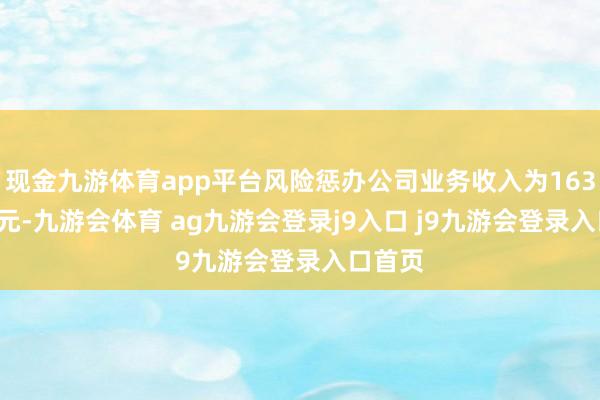 现金九游体育app平台风险惩办公司业务收入为163.29亿元-九游会体育 ag九游会登录j9入口 j9九游会登录入口首页