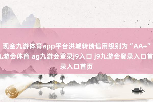 现金九游体育app平台洪城转债信用级别为“AA+”-九游会体育 ag九游会登录j9入口 j9九游会登录入口首页