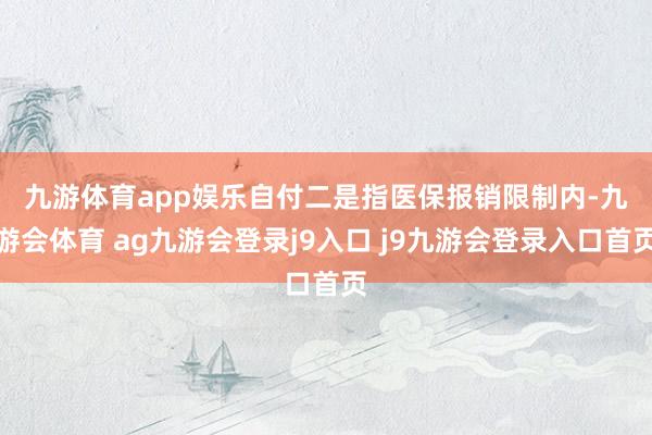 九游体育app娱乐 自付二是指医保报销限制内-九游会体育 ag九游会登录j9入口 j9九游会登录入口首页