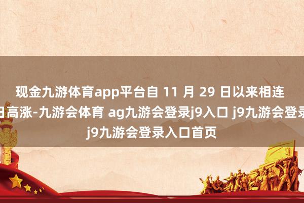 现金九游体育app平台自 11 月 29 日以来相连 5 个交游日高涨-九游会体育 ag九游会登录j9入口 j9九游会登录入口首页
